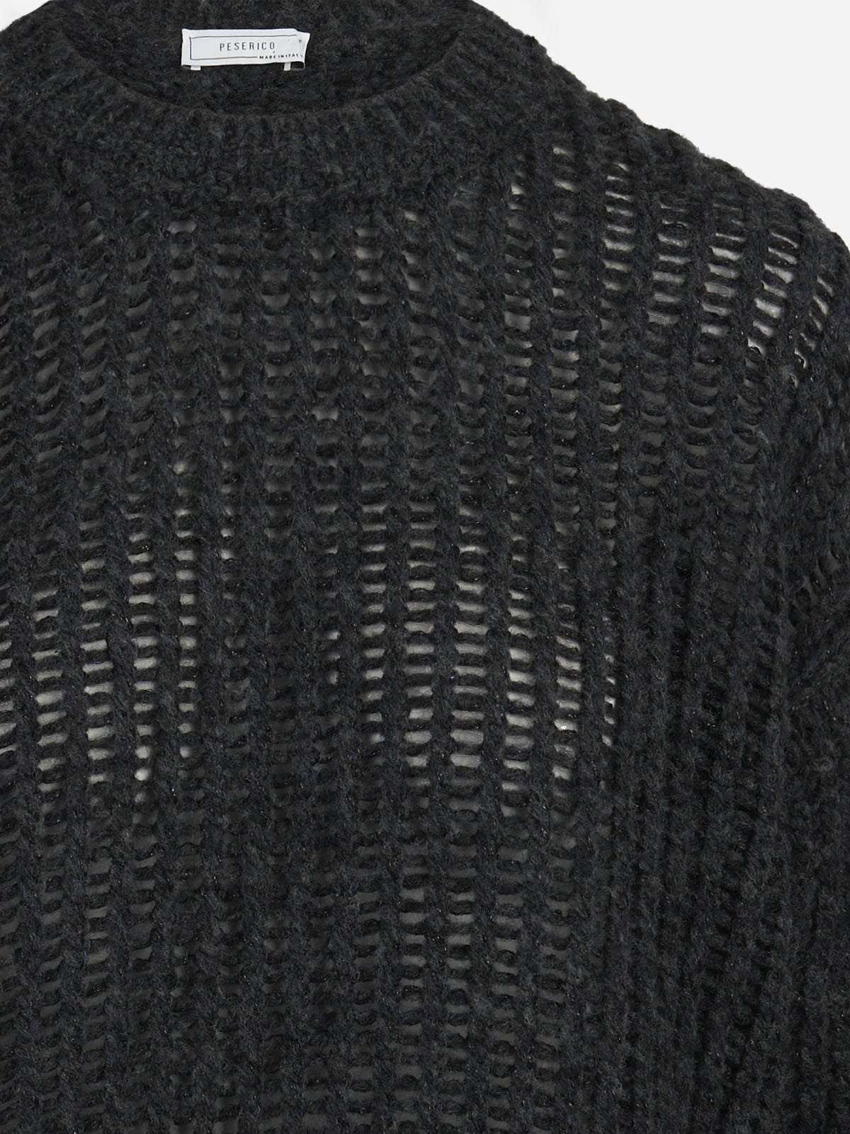 Maglia tricot traforata grigia - dettaglio del prodotto