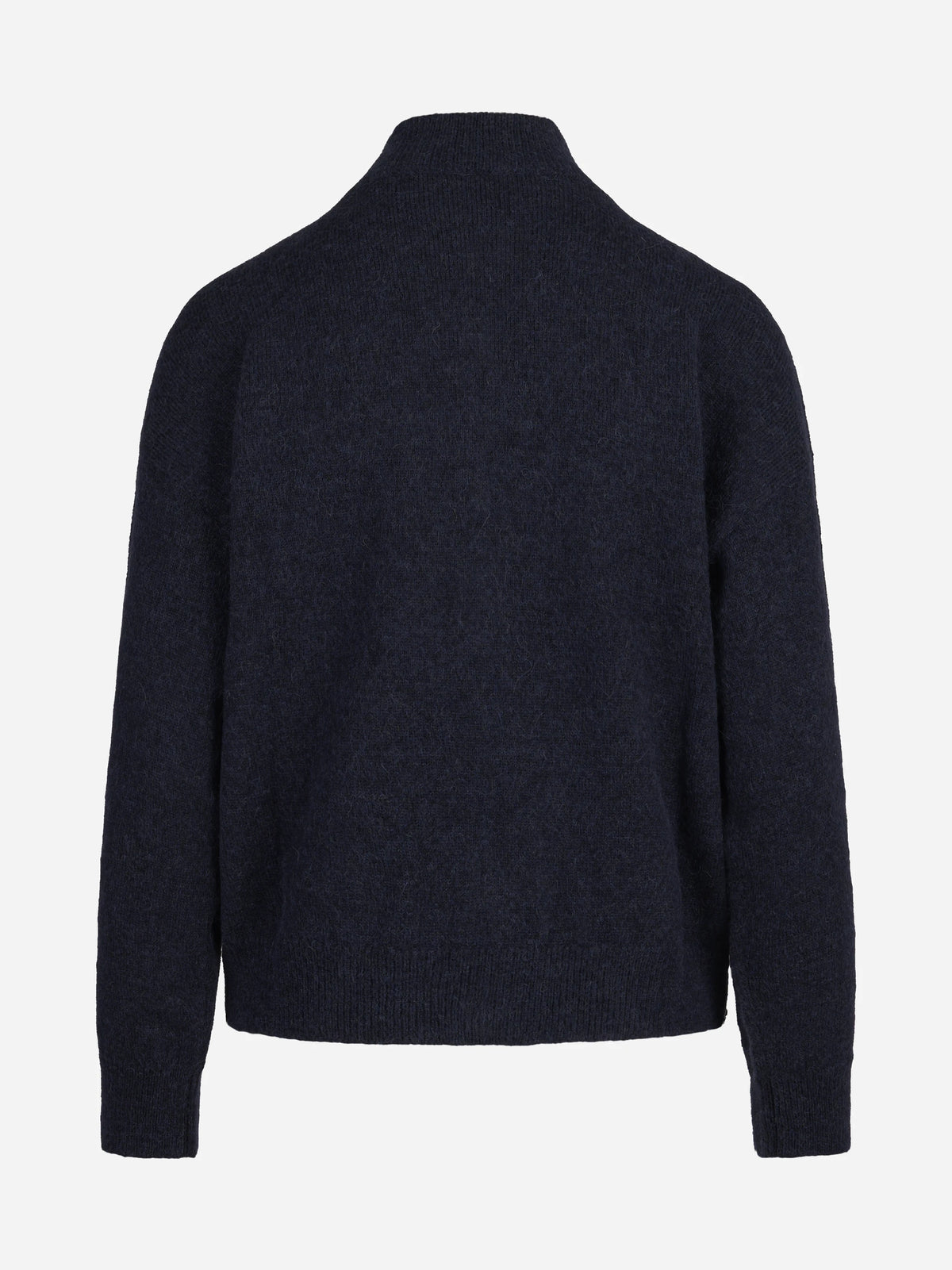 Cardigan con zip e paillettes blu - vista posteriore
