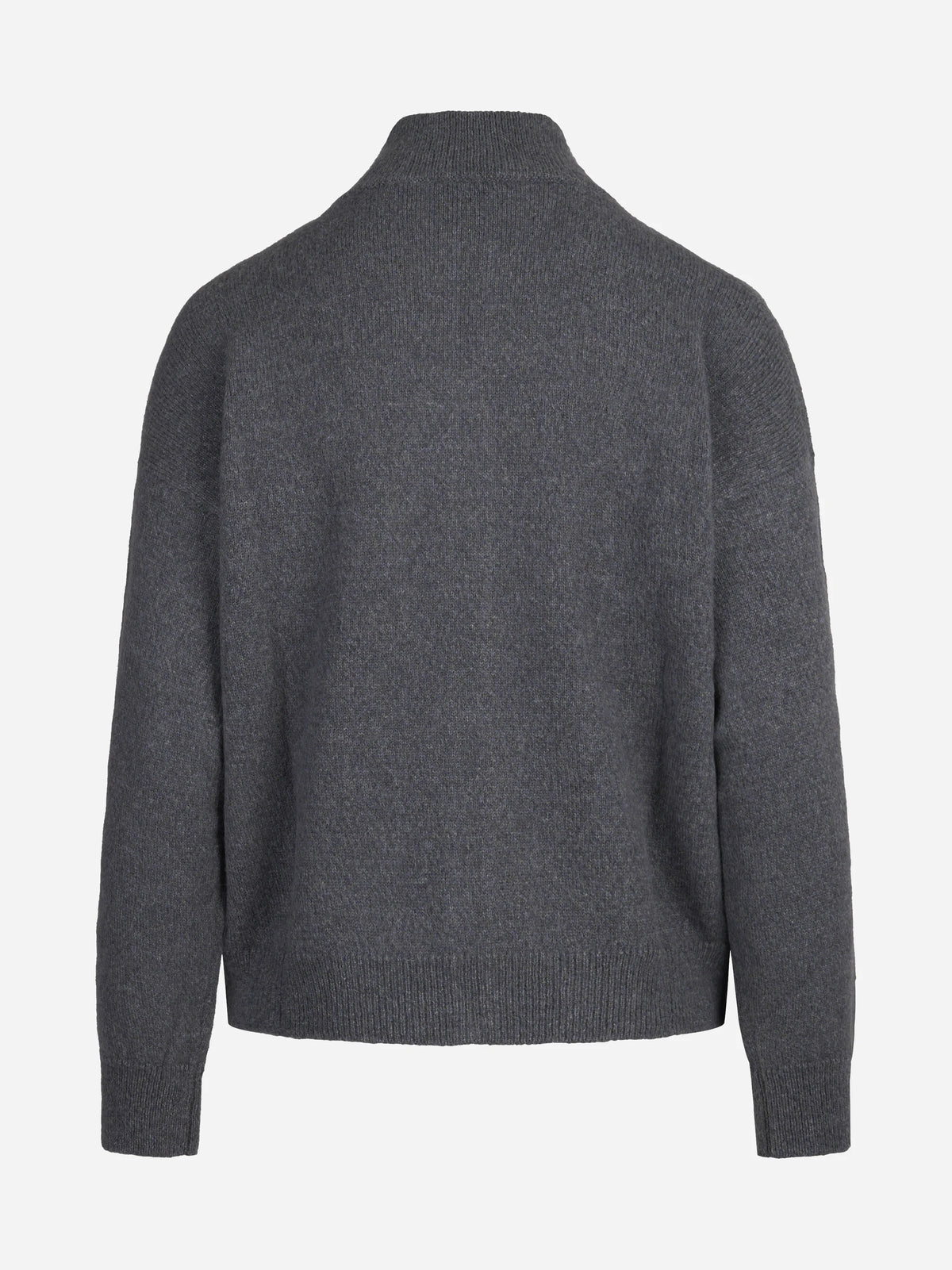 Cardigan con zip e paillettes grigio - vista posteriore