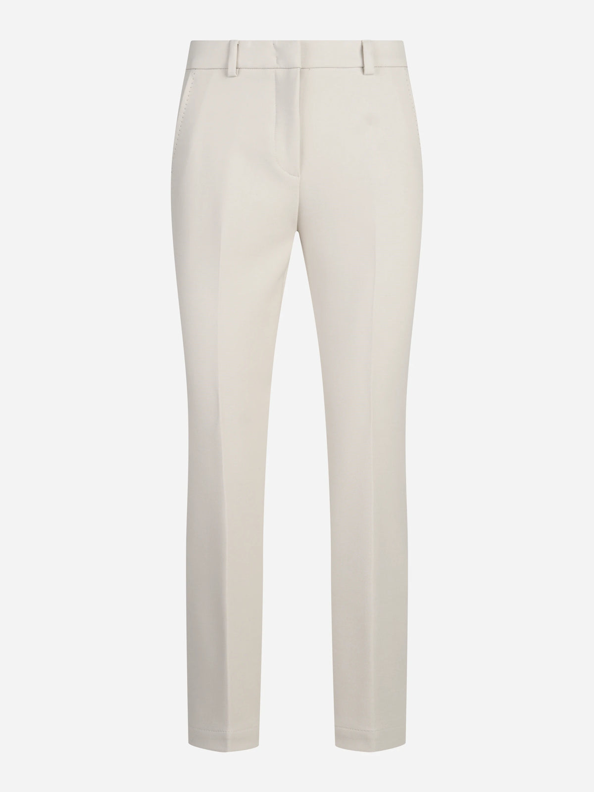 Pantaloni a sigaretta stretch beige - vista frontale