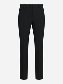 Pantaloni a sigaretta stretch neri - vista frontale