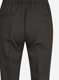 Pantaloni in flanella stretch marroni - dettaglio del prodotto