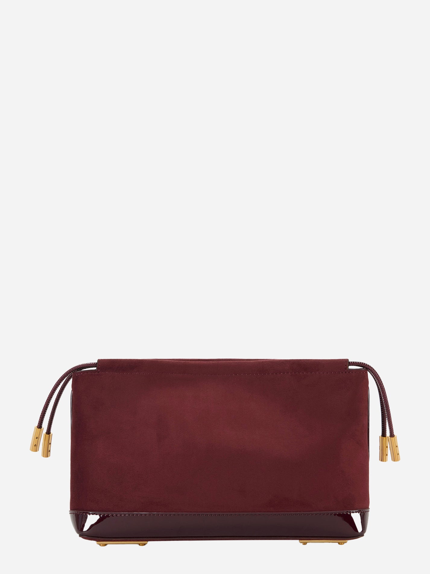 Pouch Elisabetta Franchi in suede bordeaux - vista frontale&quot;