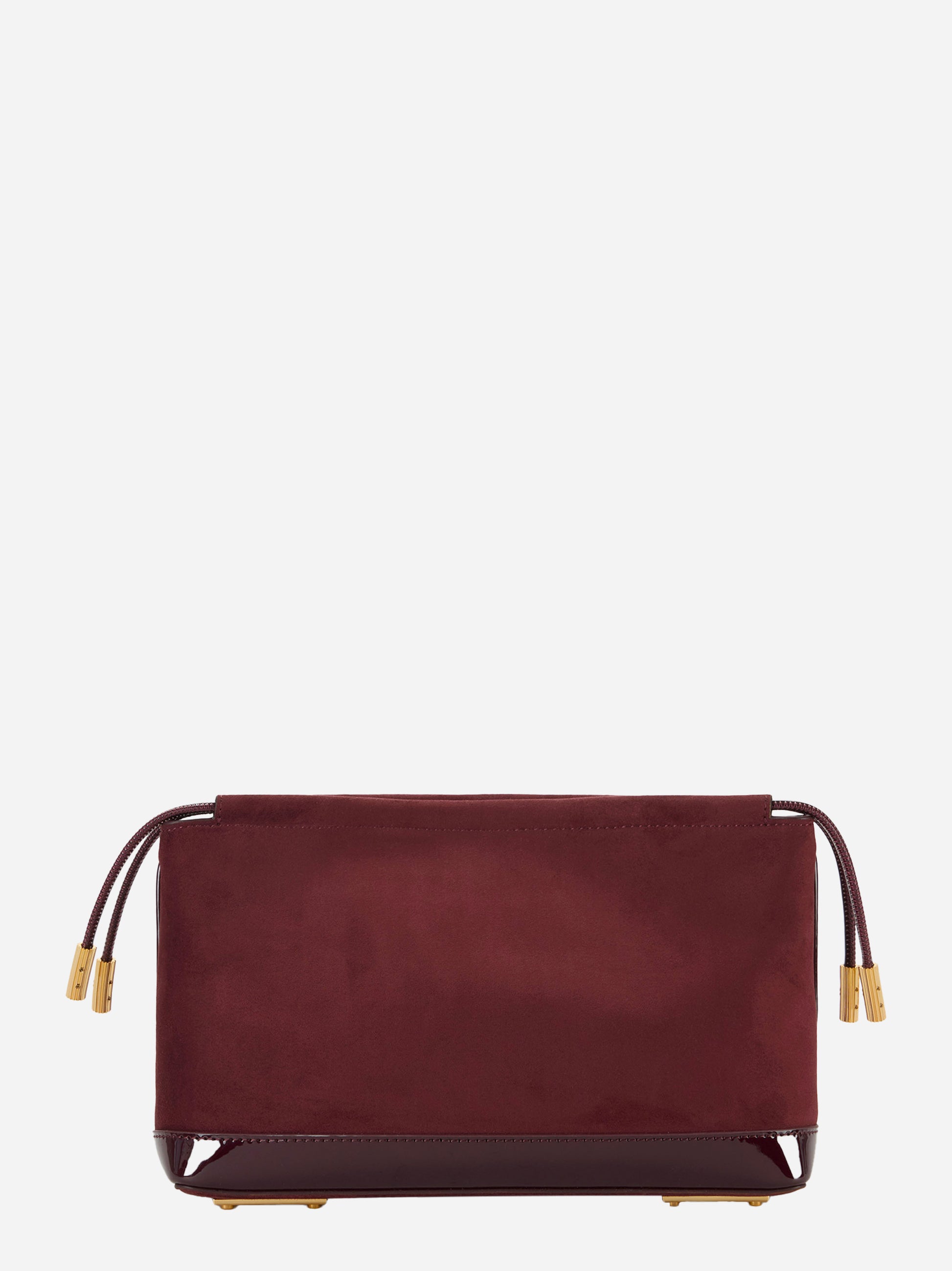 Pouch Elisabetta Franchi in suede bordeaux - vista frontale&quot;
