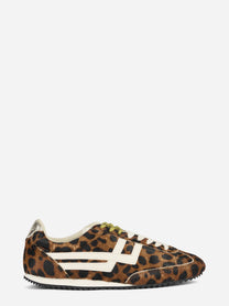 Sneaker Racer 77 effetto cavallino leopardata - vista laterale