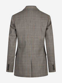 Blazer monopetto Principe di Galles beige - vista posteriore