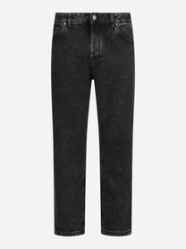 Jeans cinque tasche in denim nero - vista frontale