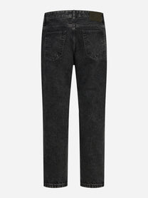 Jeans cinque tasche in denim nero - vista posteriore