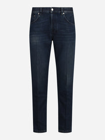 Jeans Fluid in denim di cotone e lyocell blu - vista frontale