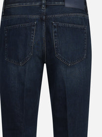 Jeans Fluid in denim di cotone e lyocell blu - vista laterale e dettagli