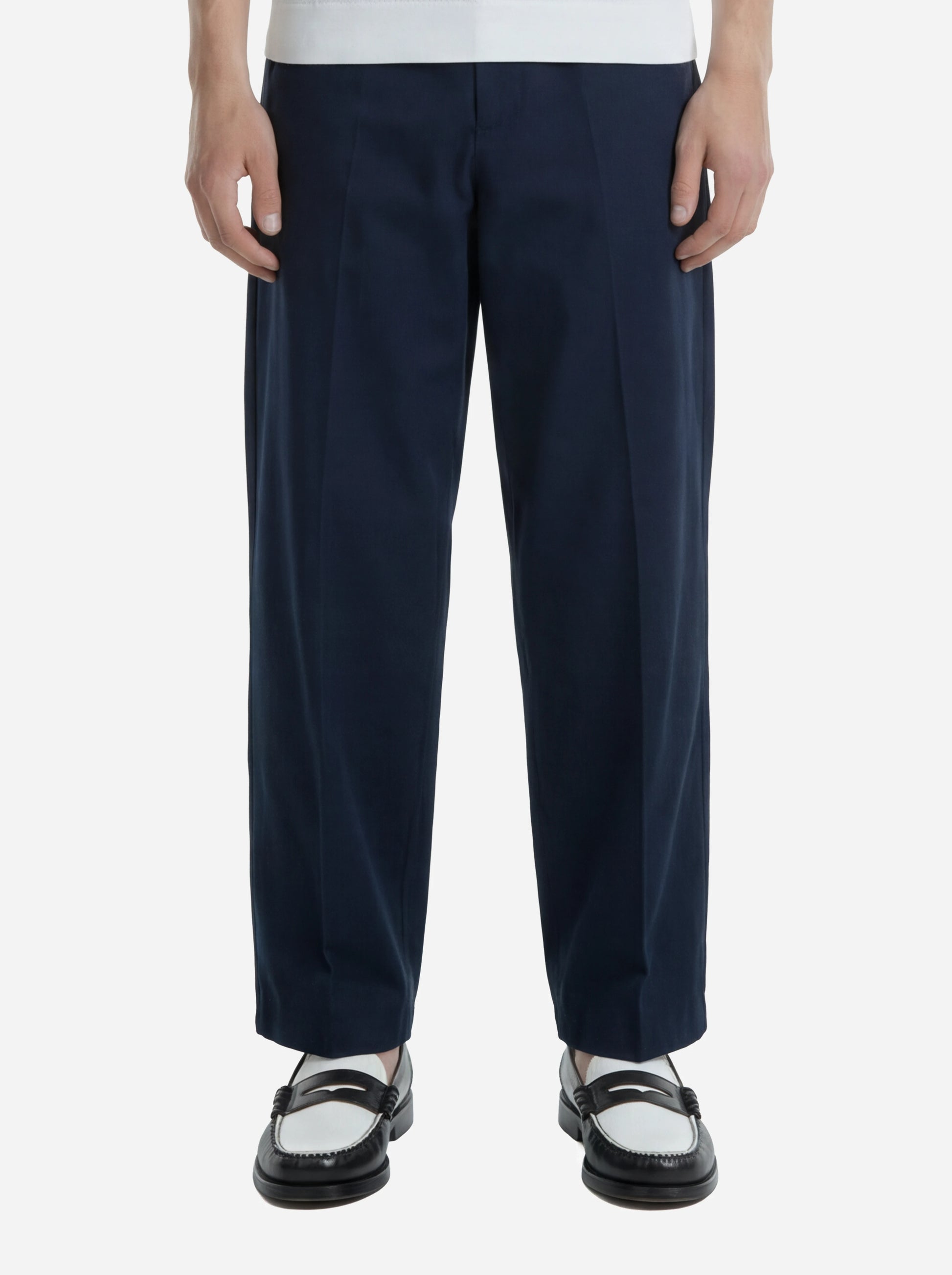Pantalone loose fit Dandy in cotone blu