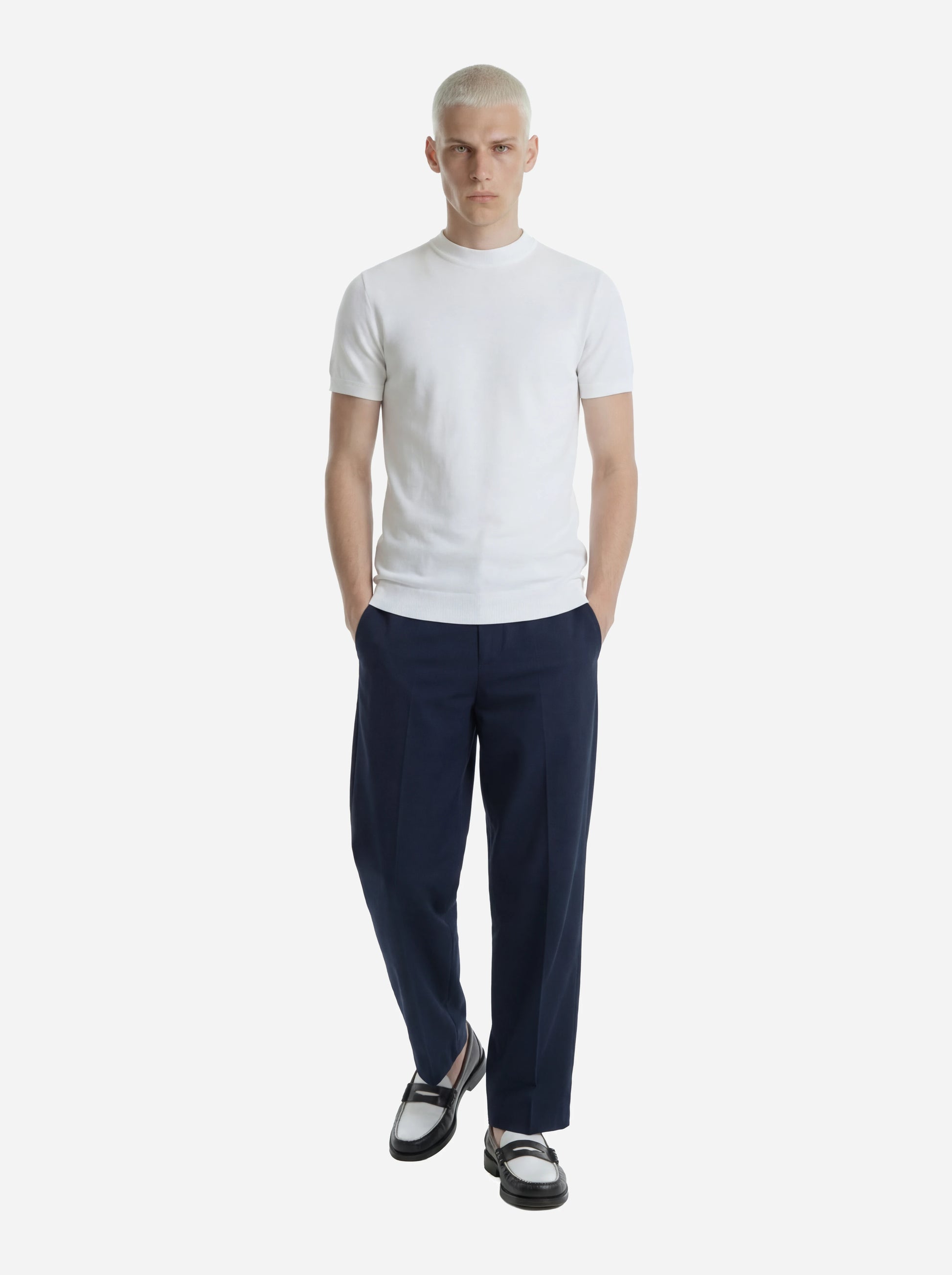 Pantalone loose fit Dandy in cotone blu