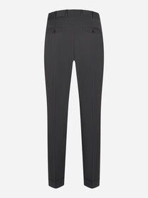 Pantalone carrot fit in lana stretch antracite PT TORINO retro