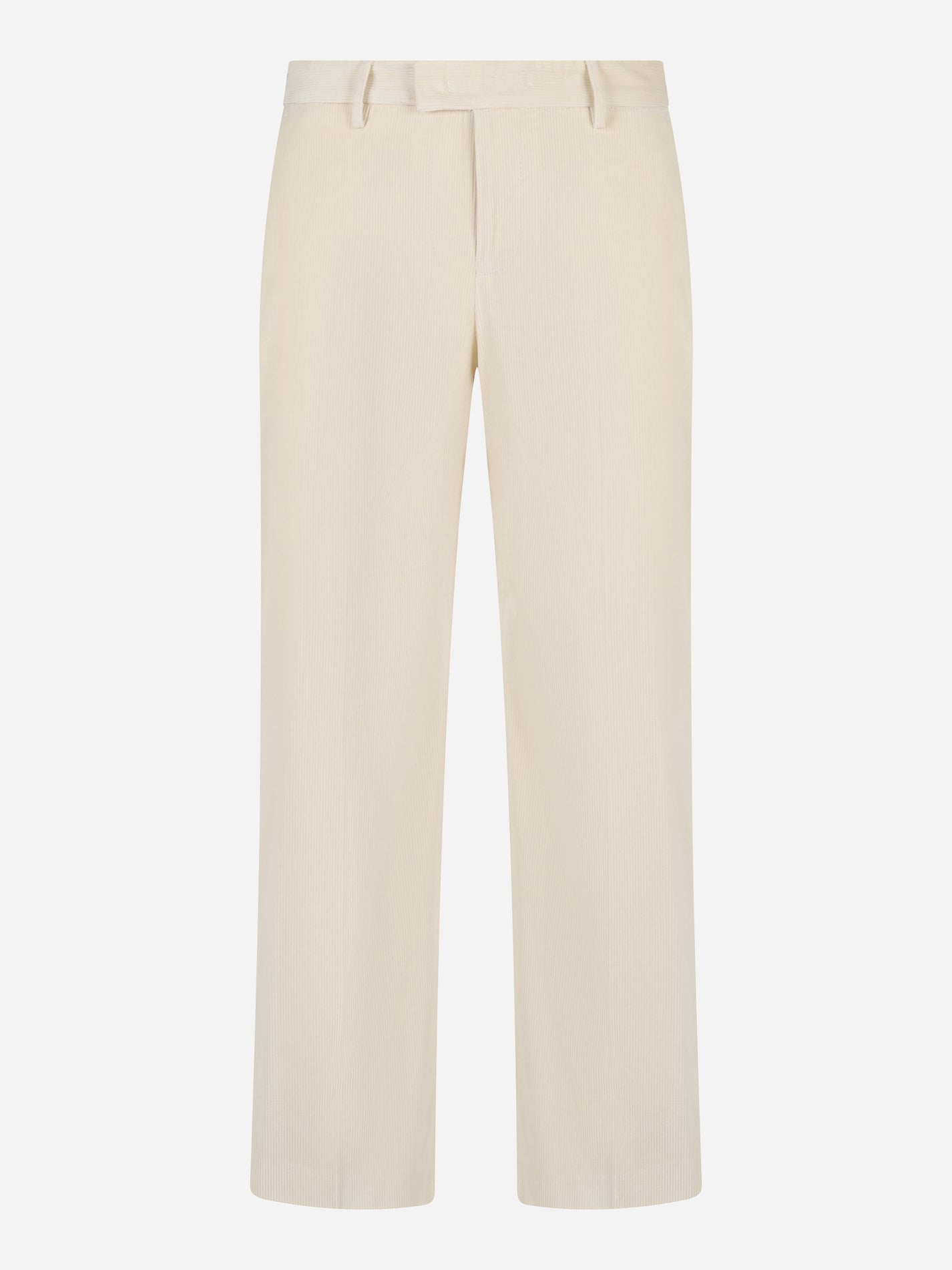 Pantalone PT Torino Emma panna in cotone stretch, fronte