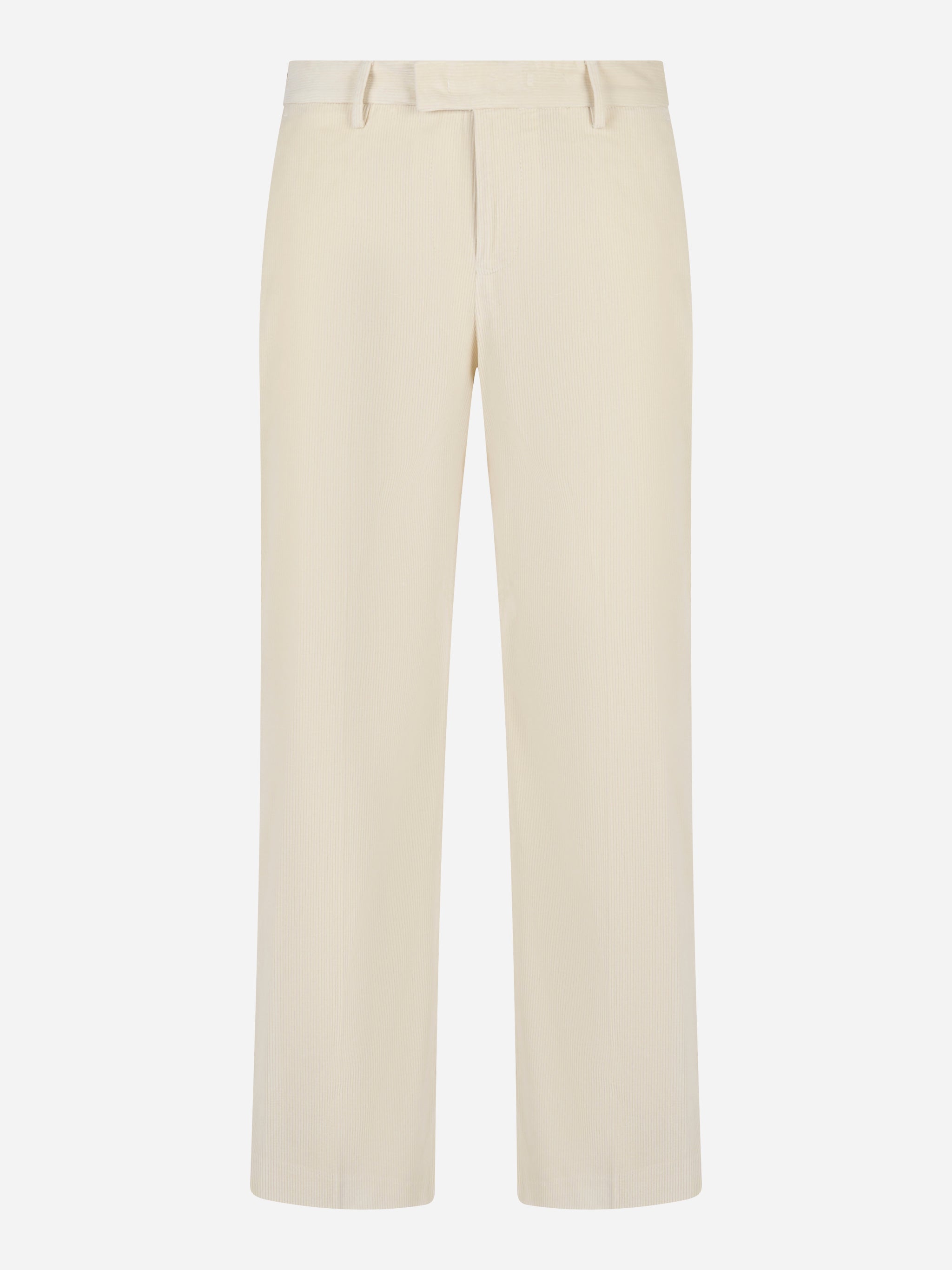 Pantalone PT Torino Emma panna in cotone stretch, fronte