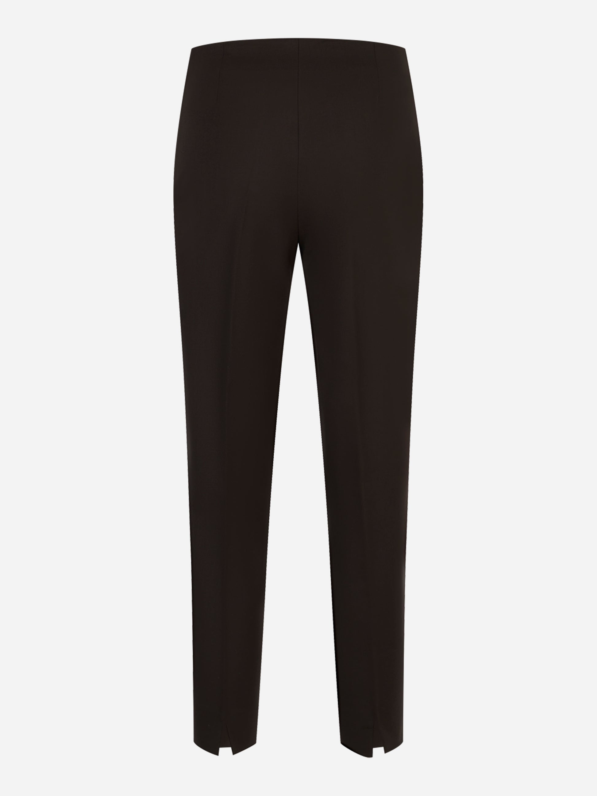 Pantalone PT TORINO Gioia marrone in lana bi-stretch con spacchetti al fondo, vista posteriore