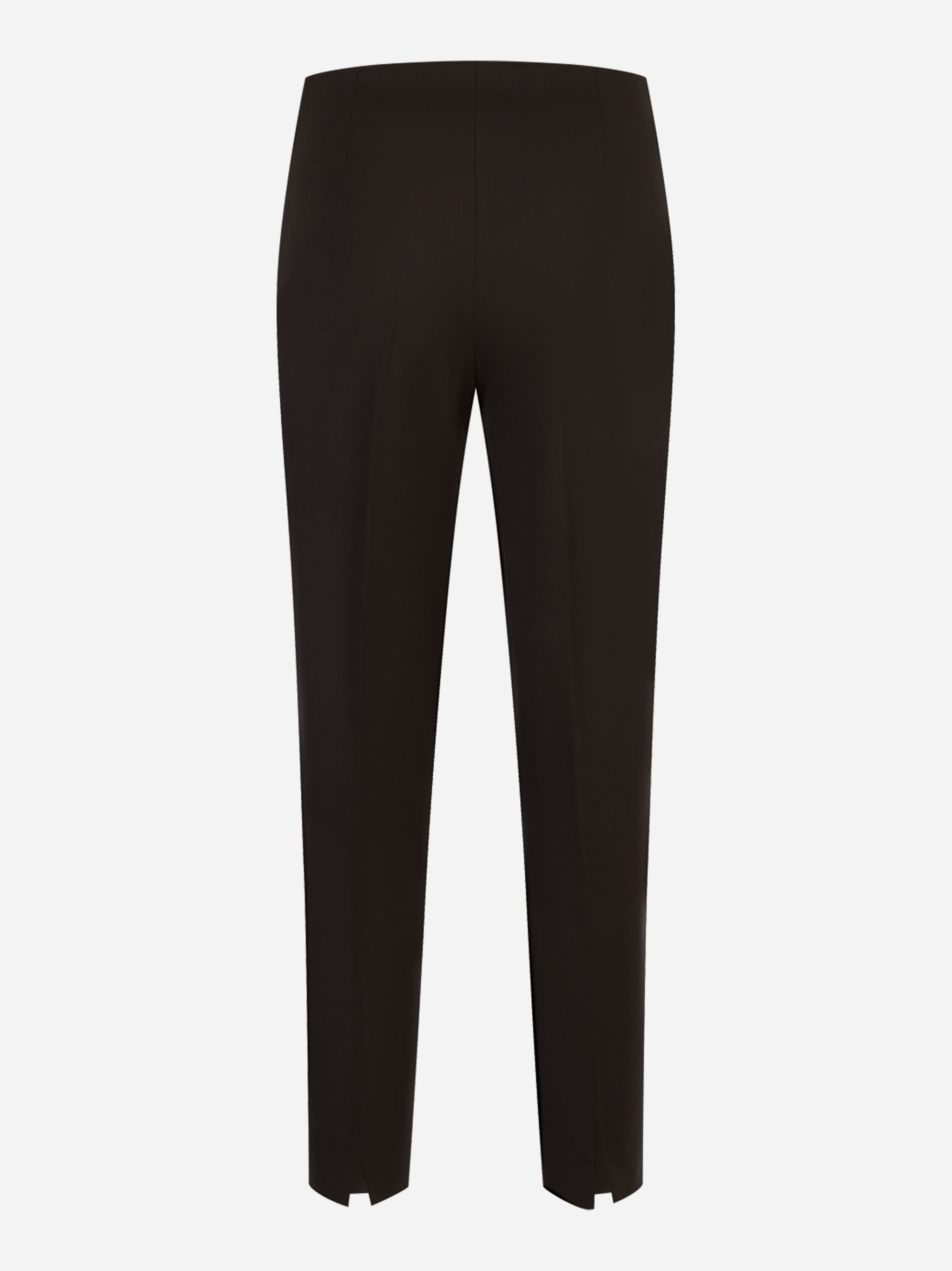 Pantalone PT TORINO Gioia marrone in lana bi-stretch con spacchetti al fondo, vista posteriore