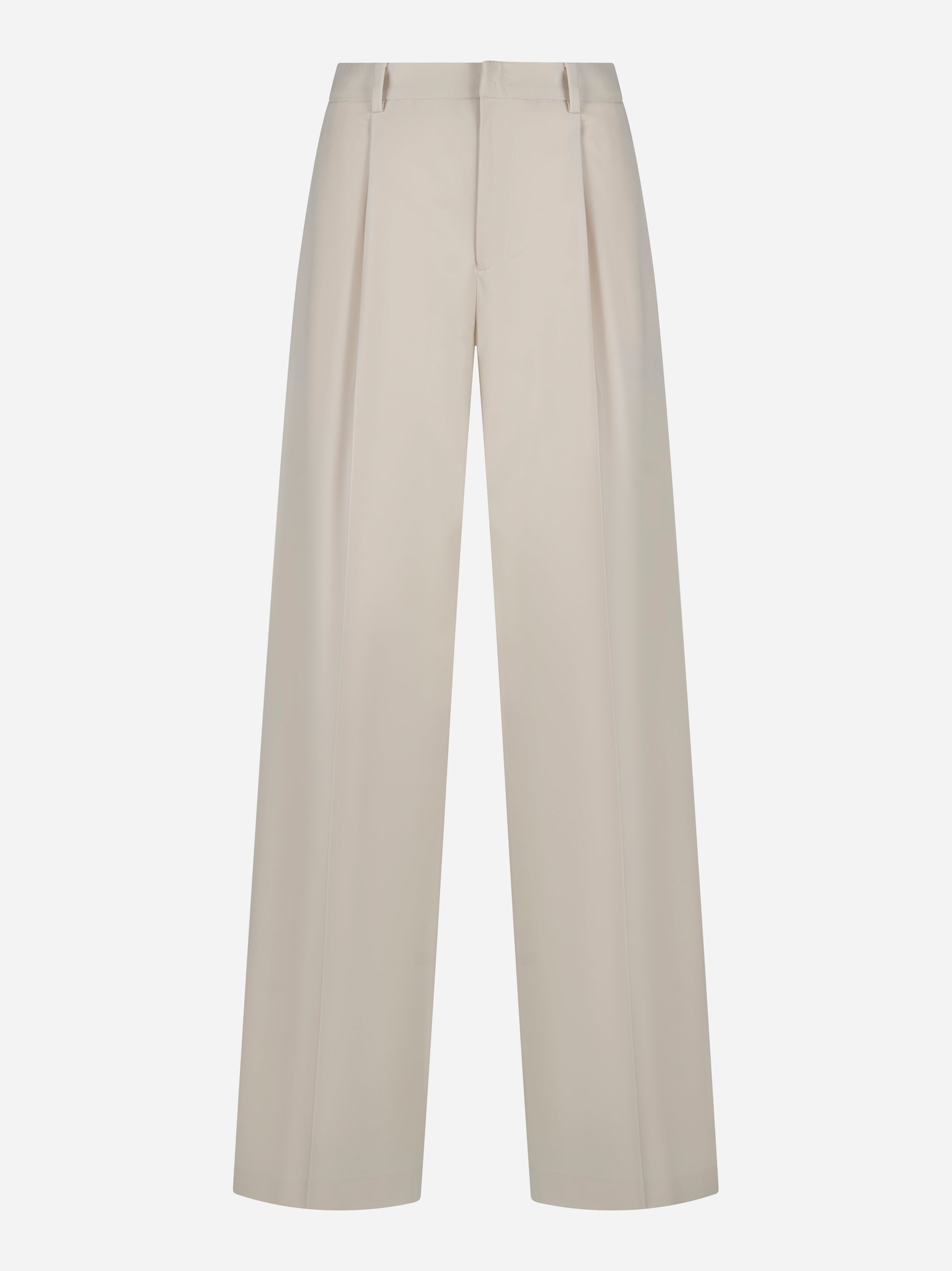 Pantalone PT TORINO Lola color sabbia in lana stretch, vista frontale