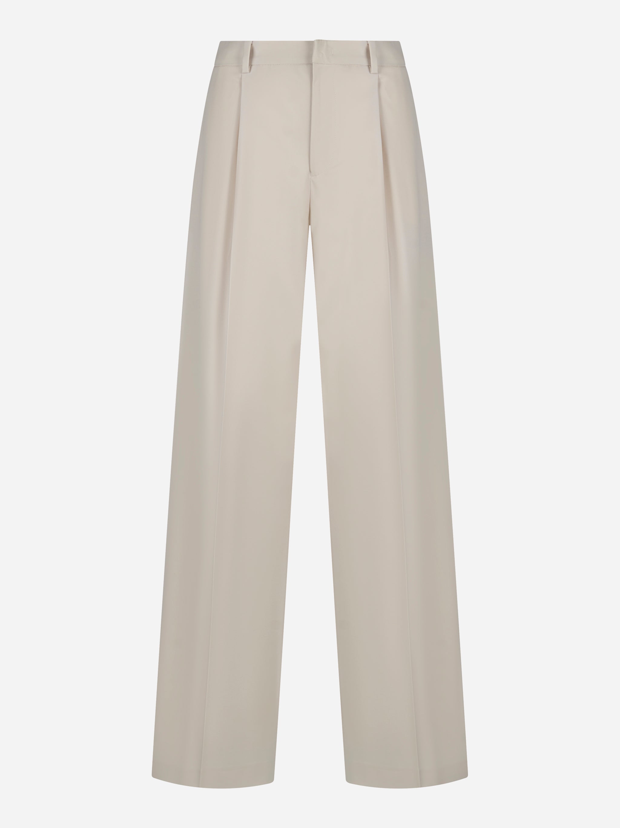 Pantalone PT TORINO Lola color sabbia in lana stretch, vista frontale