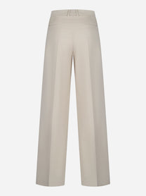 Pantalone PT TORINO Lola color sabbia in lana stretch, vista posteriore