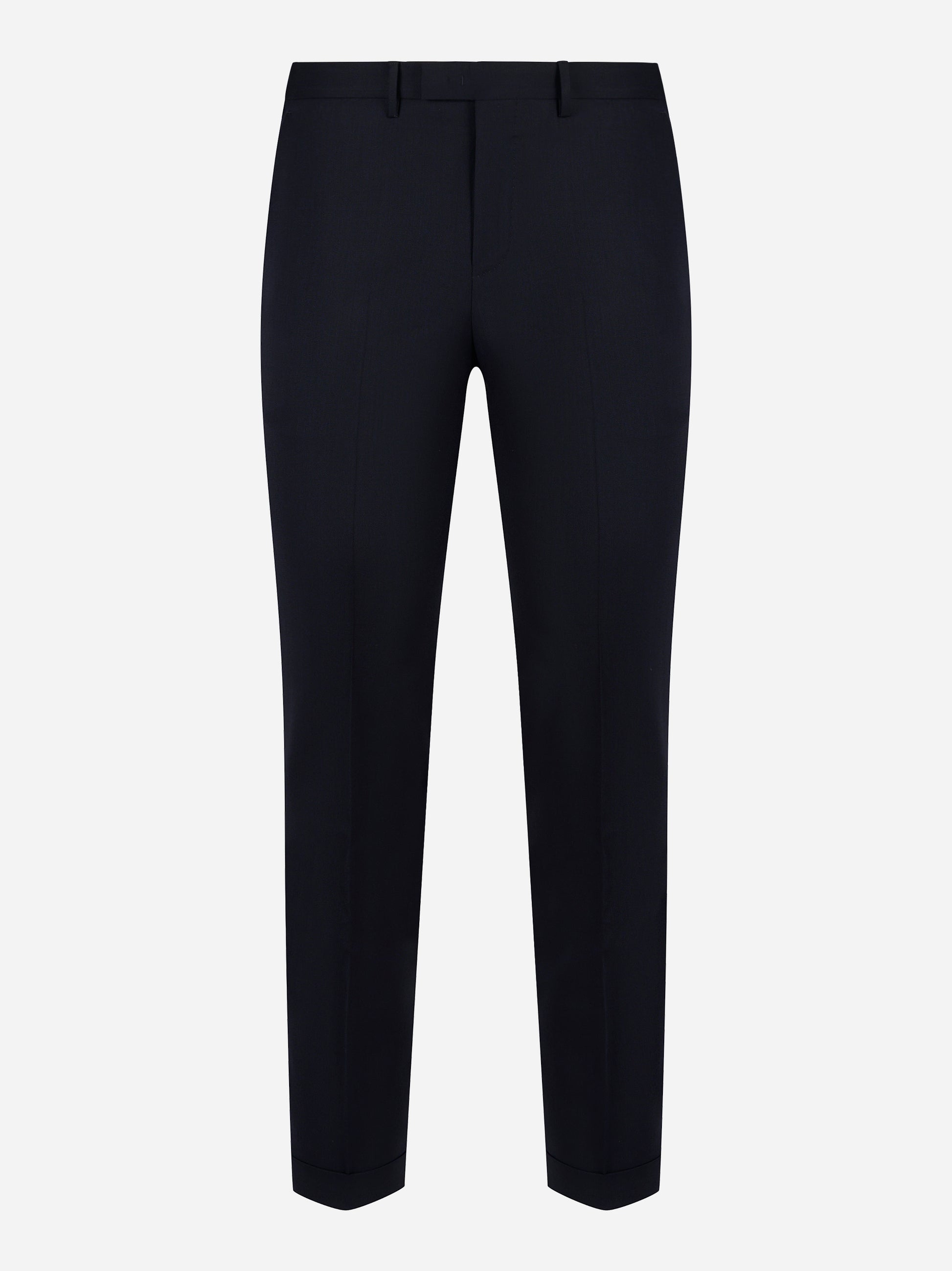 Pantalone PT TORINO Master slim fit in fresco lana blu navy - fronte