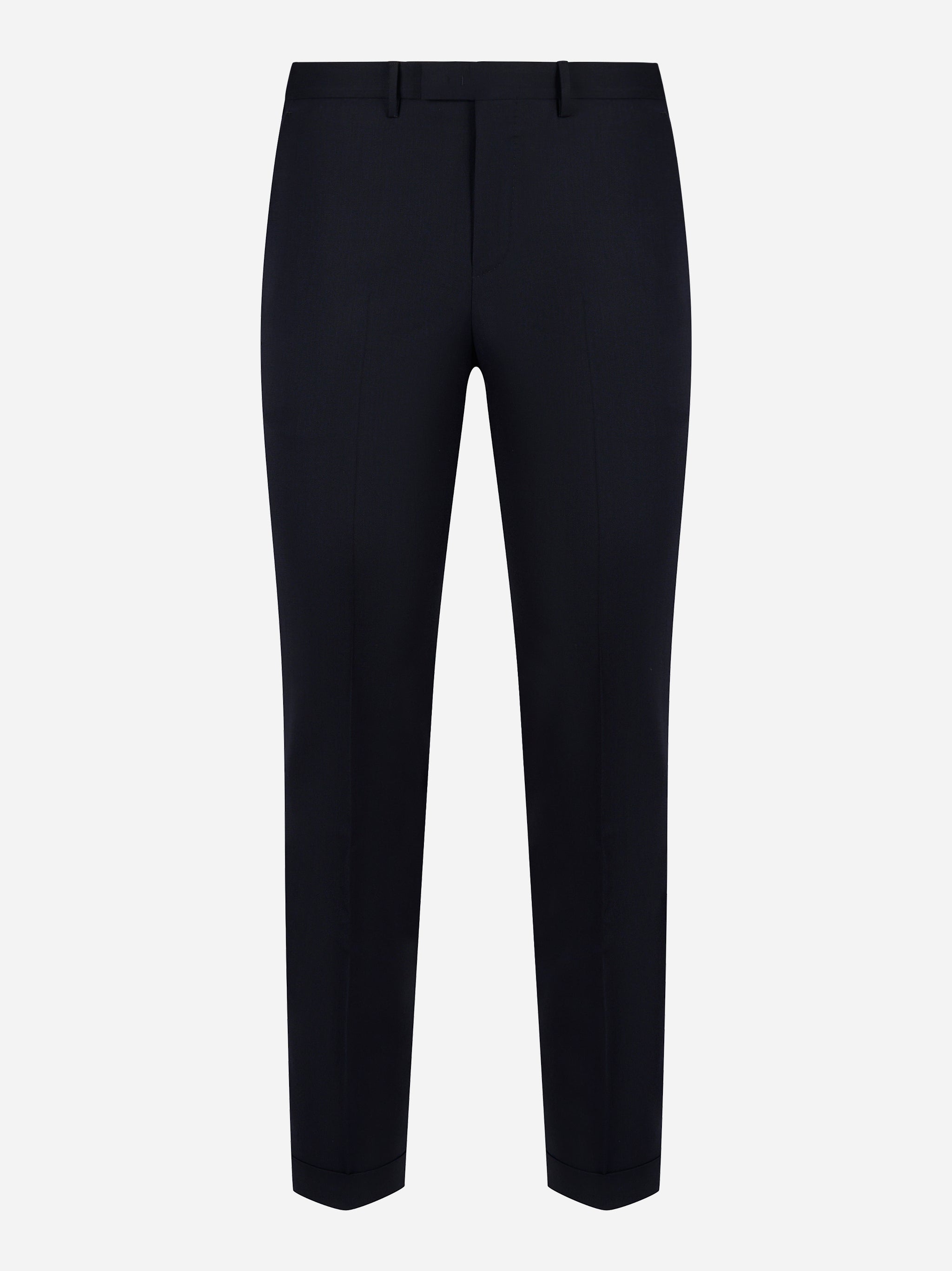 Pantalone PT TORINO Master slim fit in fresco lana blu navy - fronte