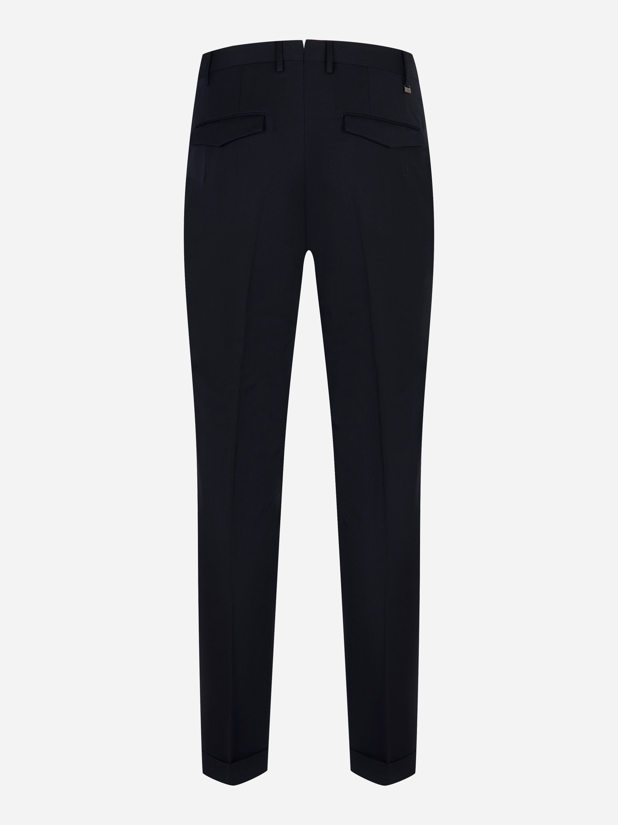 Pantalone PT TORINO Master slim fit in fresco lana blu navy - retro