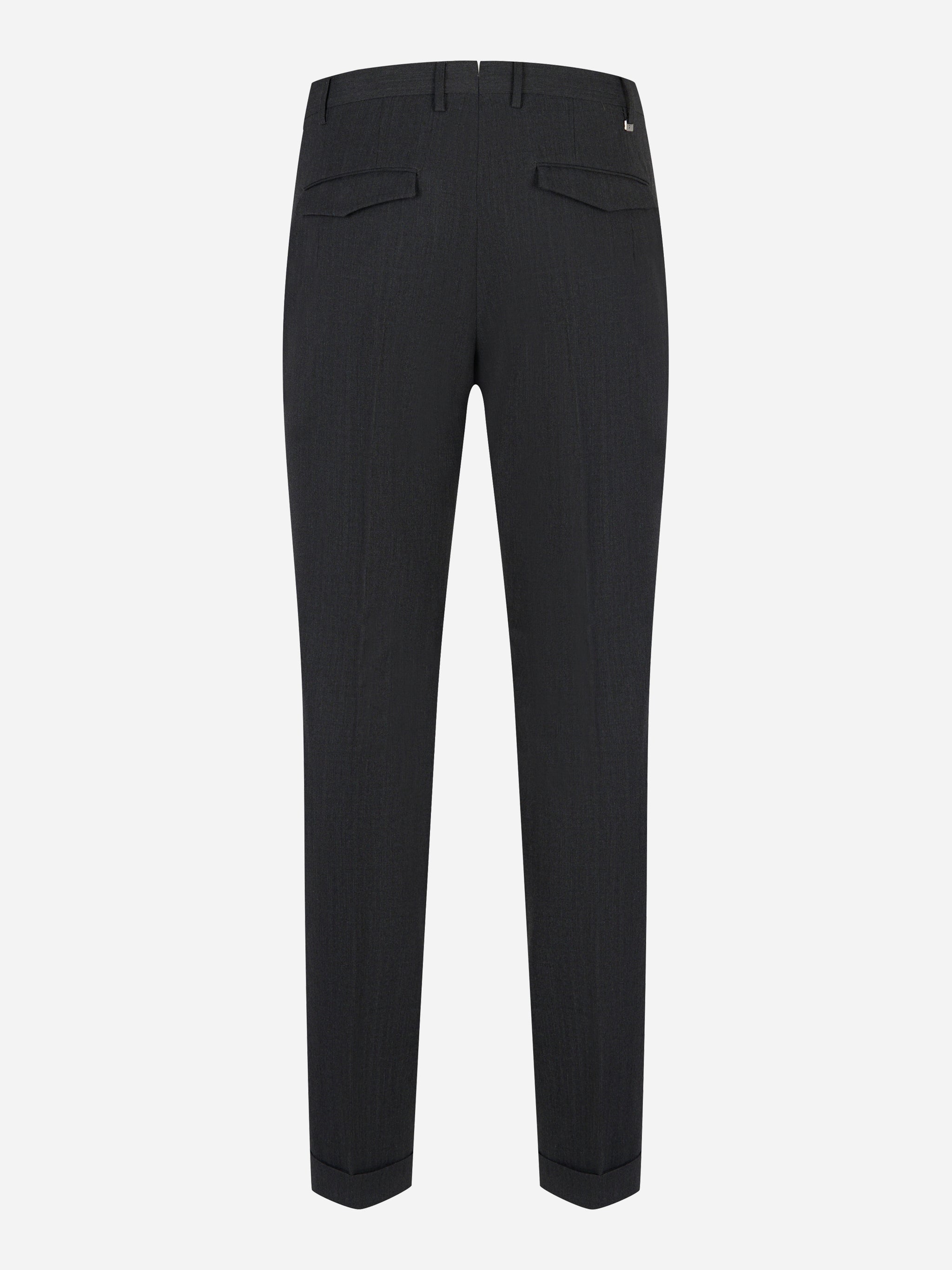 Pantalone PT TORINO Master slim fit in fresco lana nero - retro