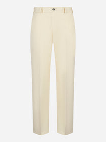 Pantalone PT TORINO Michael in tela di lana panna - fronte
