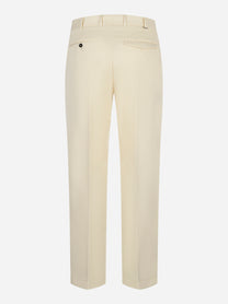 Pantalone PT TORINO Michael in tela di lana panna - retro