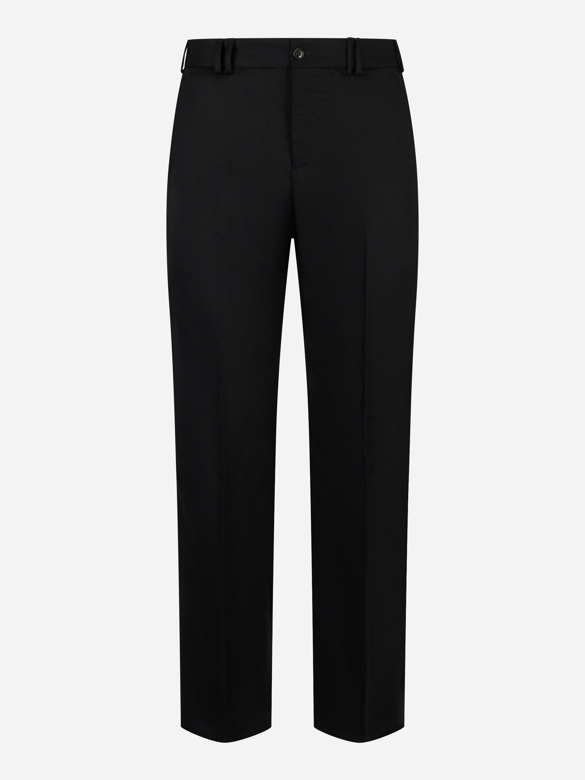 Pantalone PT TORINO modello Michael regular fit in lana nera, vista frontale