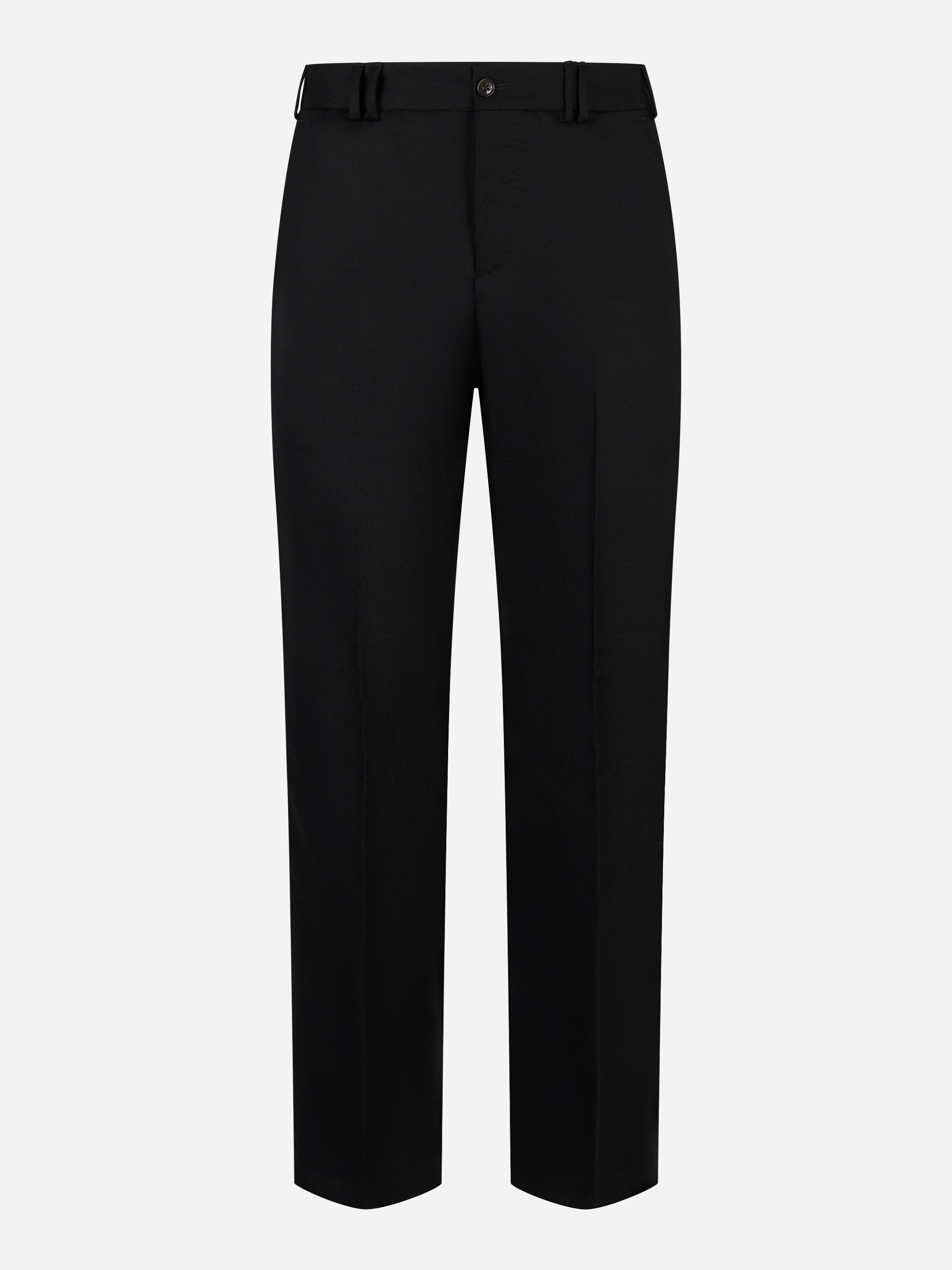 Pantalone PT TORINO modello Michael regular fit in lana nera, vista frontale