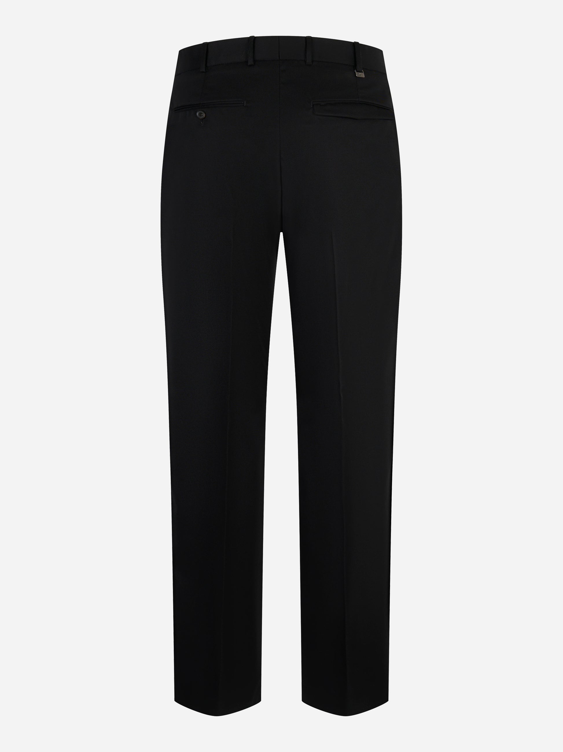 Pantalone PT TORINO modello Michael regular fit in lana nera, vista posteriore