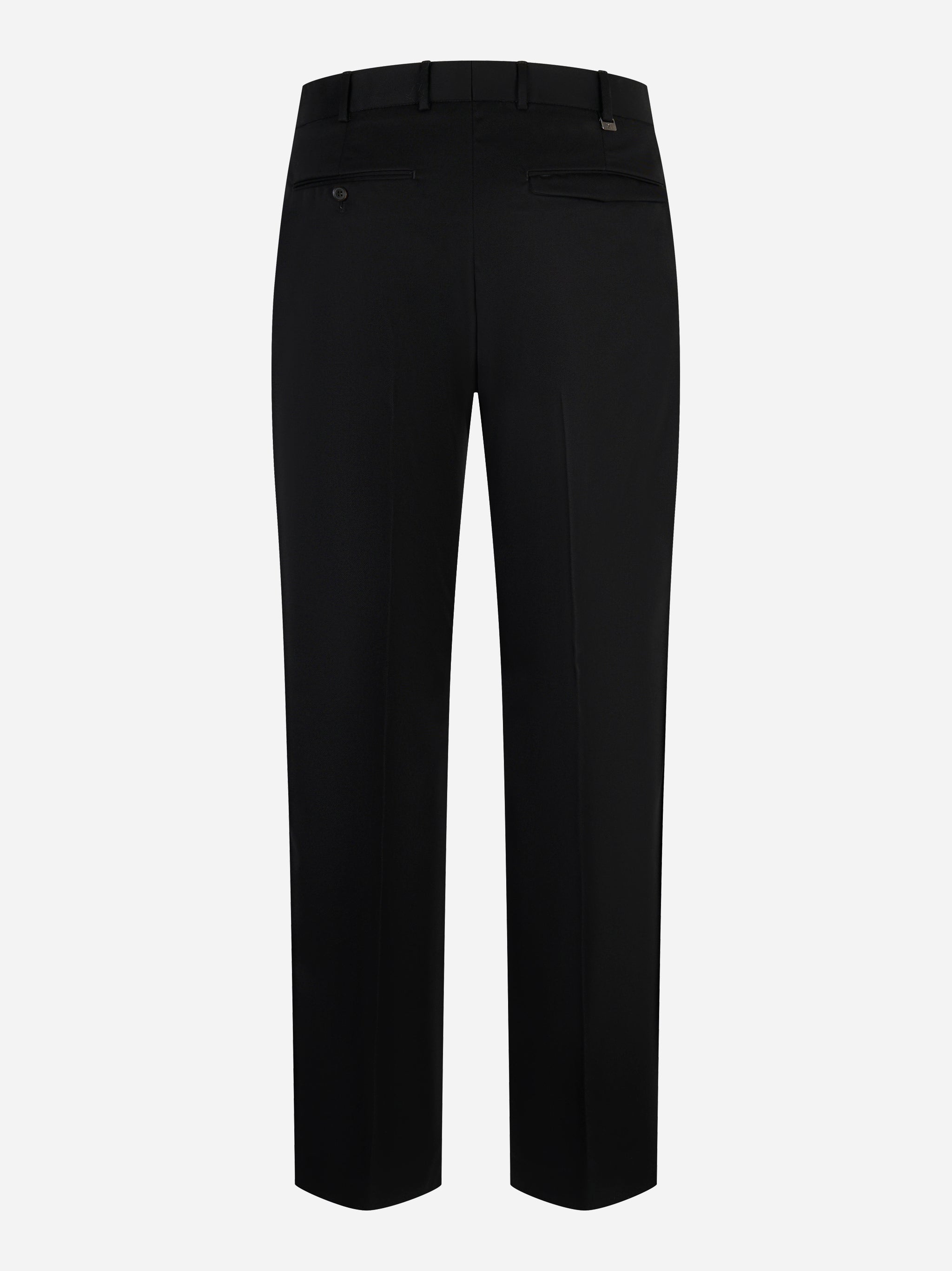 Pantalone PT TORINO modello Michael regular fit in lana nera, vista posteriore