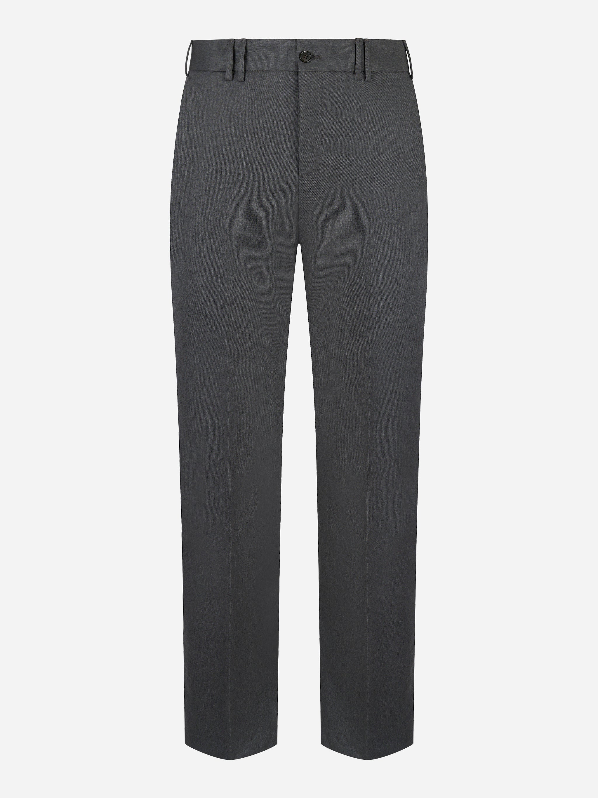 PT TORINO pantalone Michael regular fit grigio in tela di lana - fronte