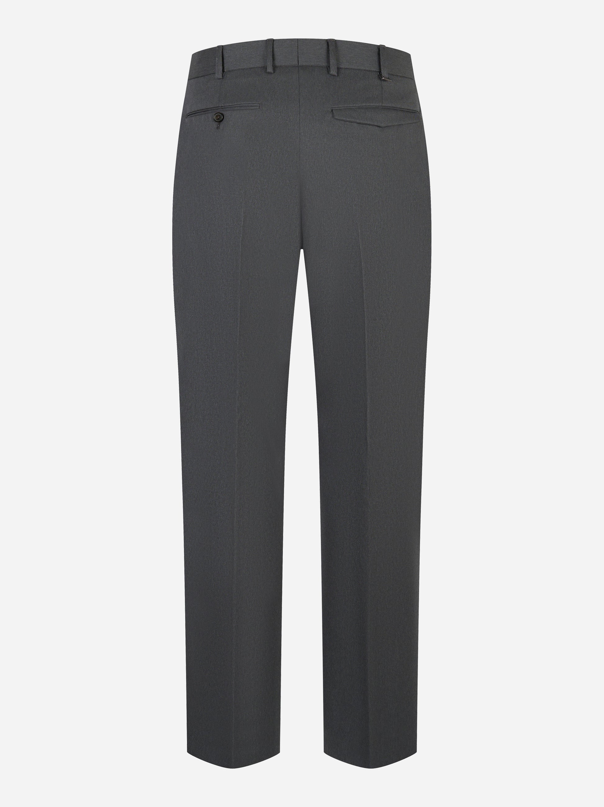 PT TORINO pantalone Michael regular fit grigio in tela di lana - retro