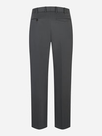 PT TORINO pantalone Michael regular fit grigio in tela di lana - retro