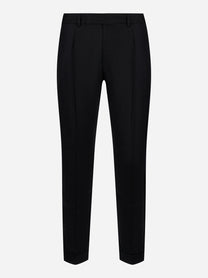 PT TORINO pantalone nero in flanella con pince frontale