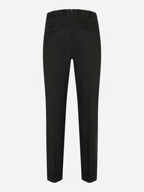 Pantalone PT TORINO Rebel con pince in flanella nera retro