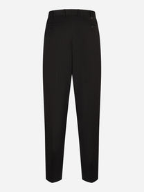 Pantalone PT Torino wide fit in fresco lana stretch nero - vista posteriore