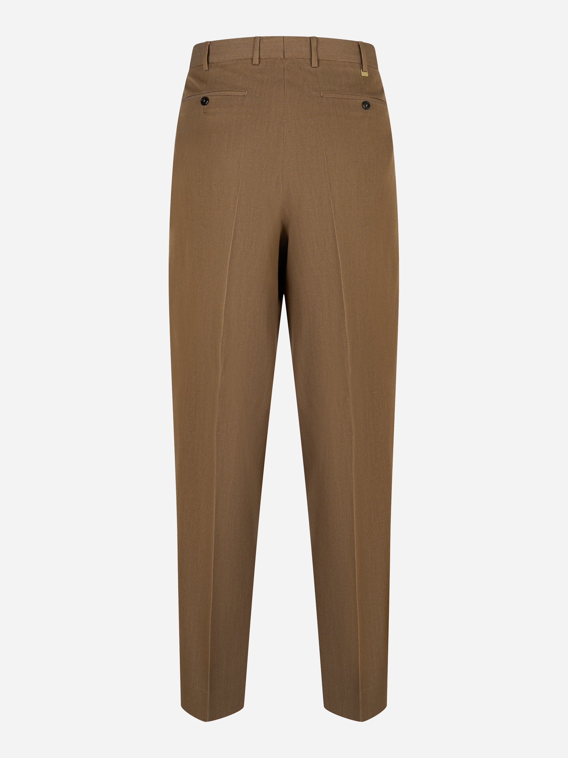 Pantalone PT TORINO wide fit color nocciola, retro