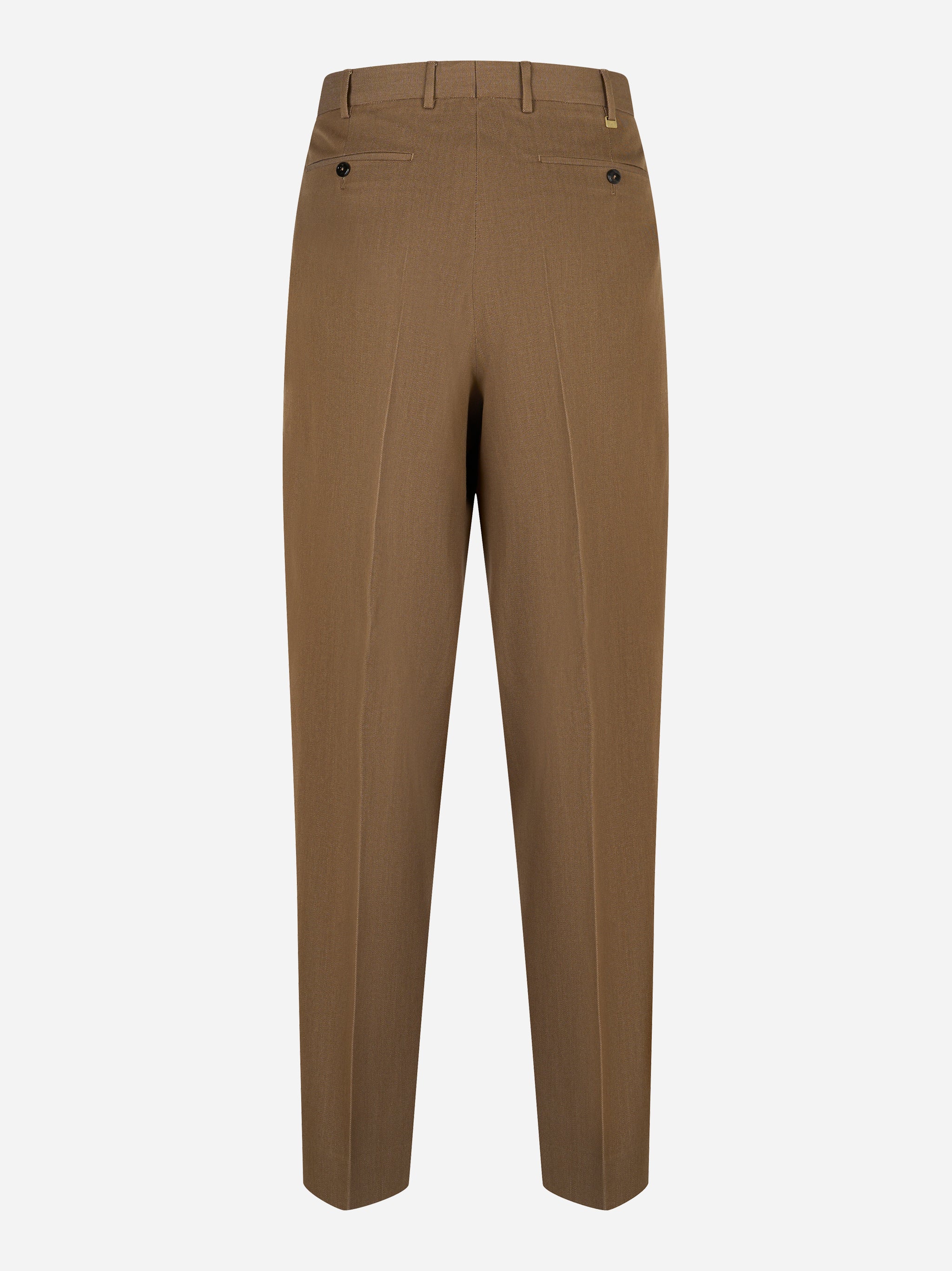 Pantalone PT TORINO wide fit color nocciola, retro