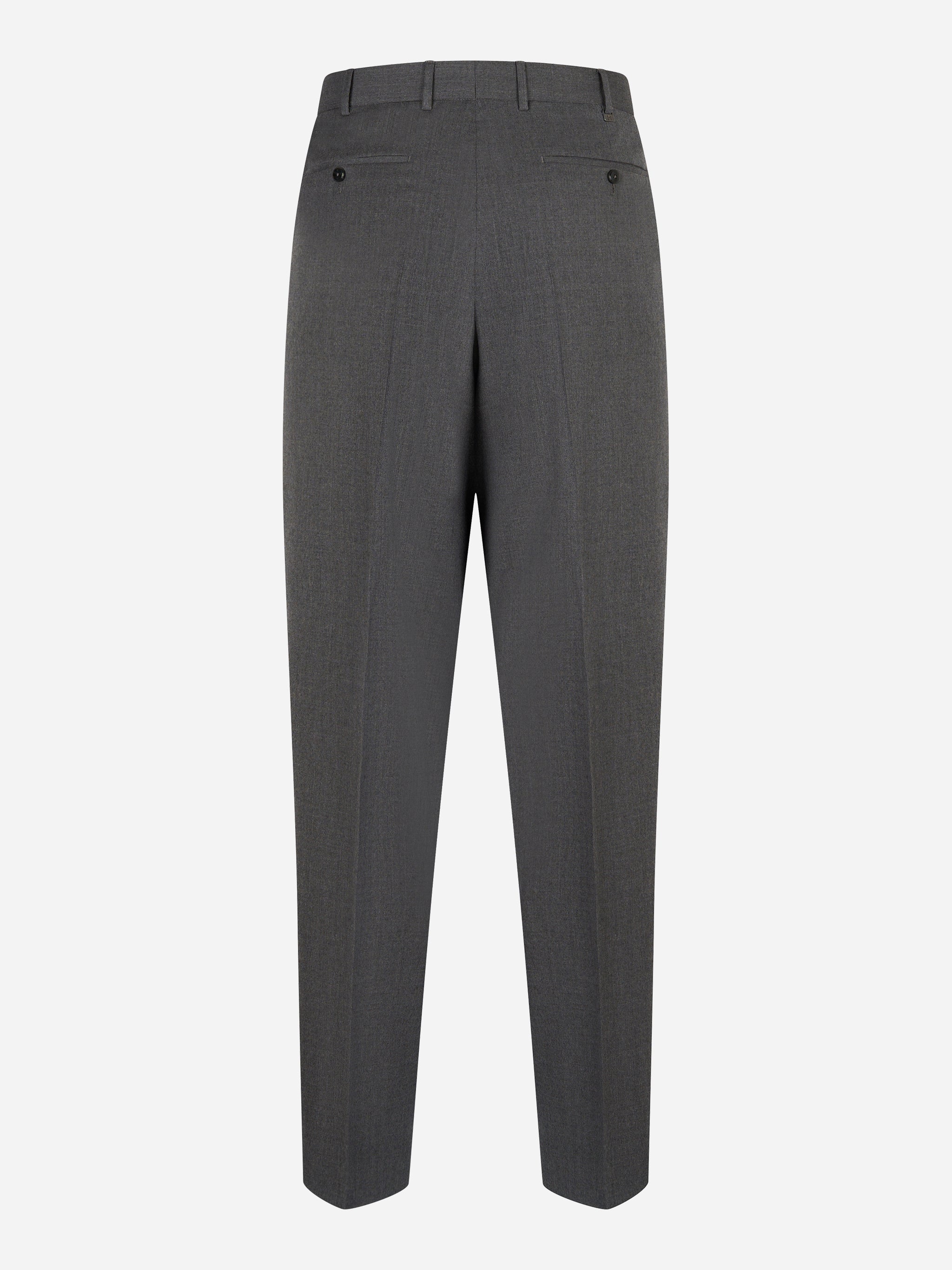 Pantalone PT Torino wide fit in lana grigio antracite - vista posteriore