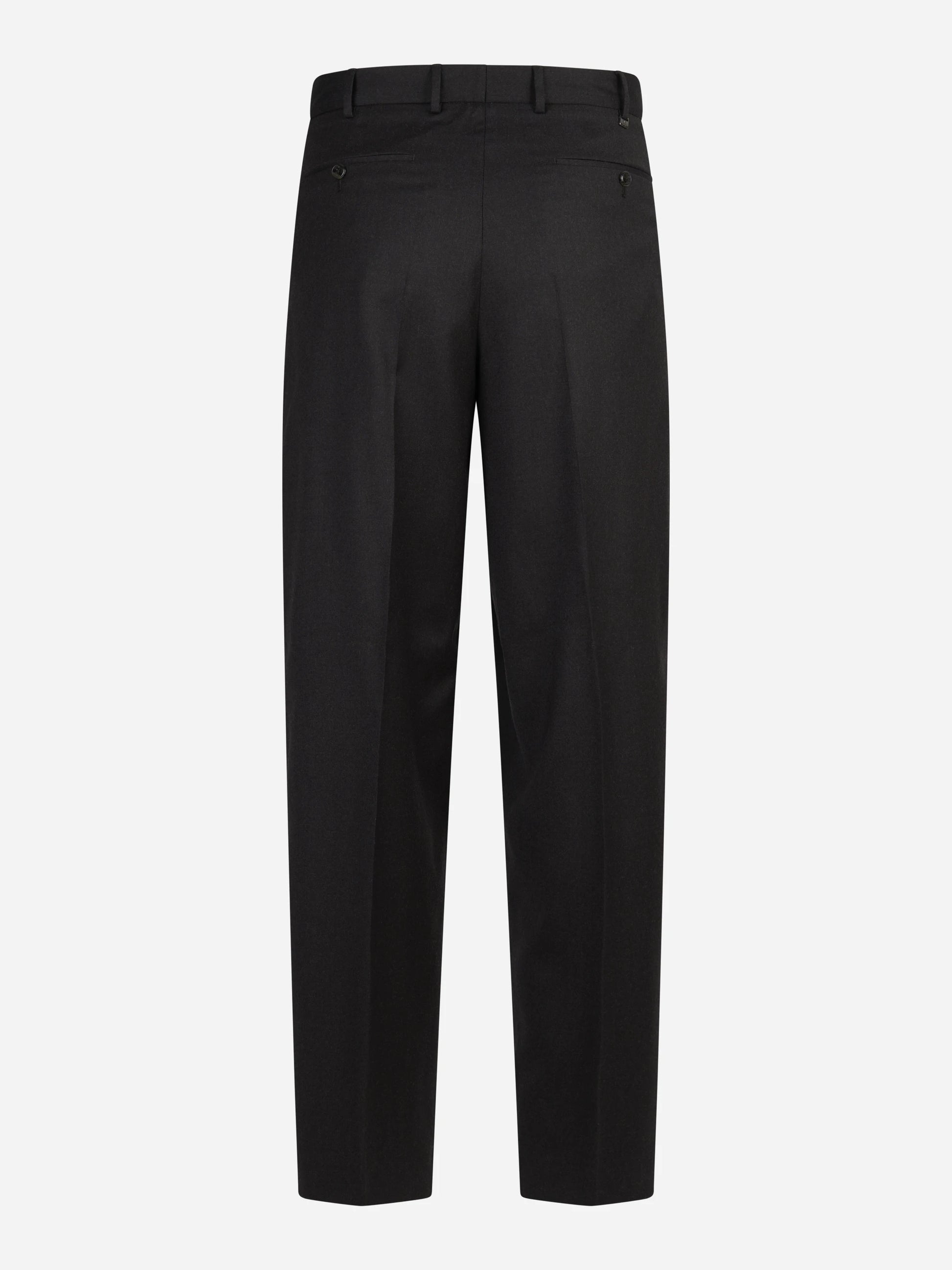 Pantalone Wide in lana vergine testa di moro - vista posteriore