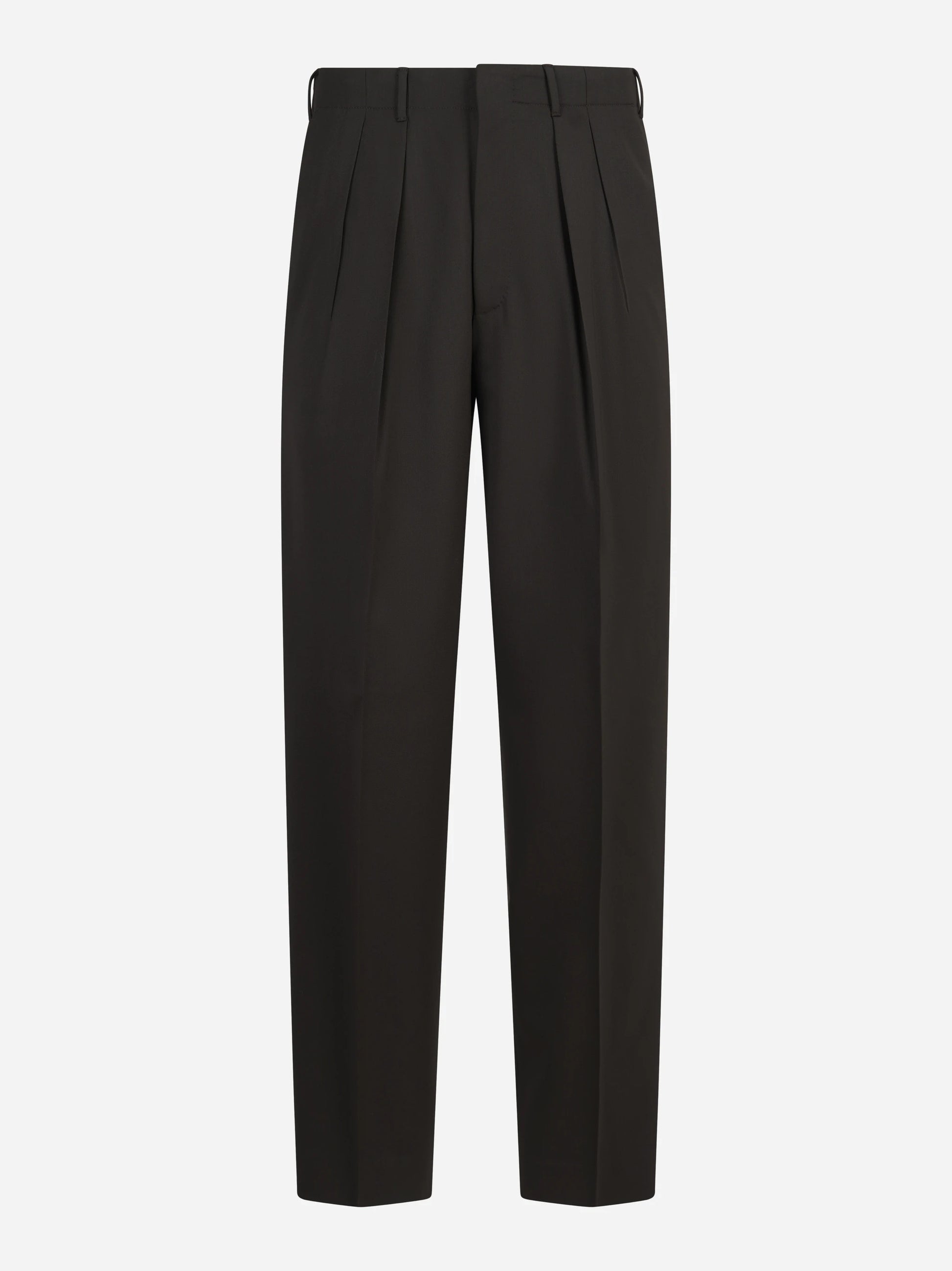 Pantalone Wide bi-stretch testa di moro - vista frontale