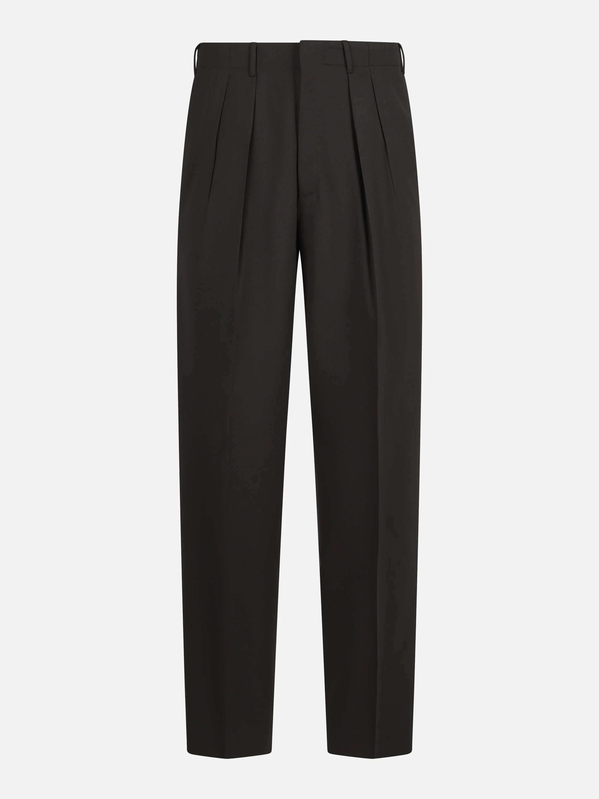 Pantalone Wide bi-stretch testa di moro - vista frontale