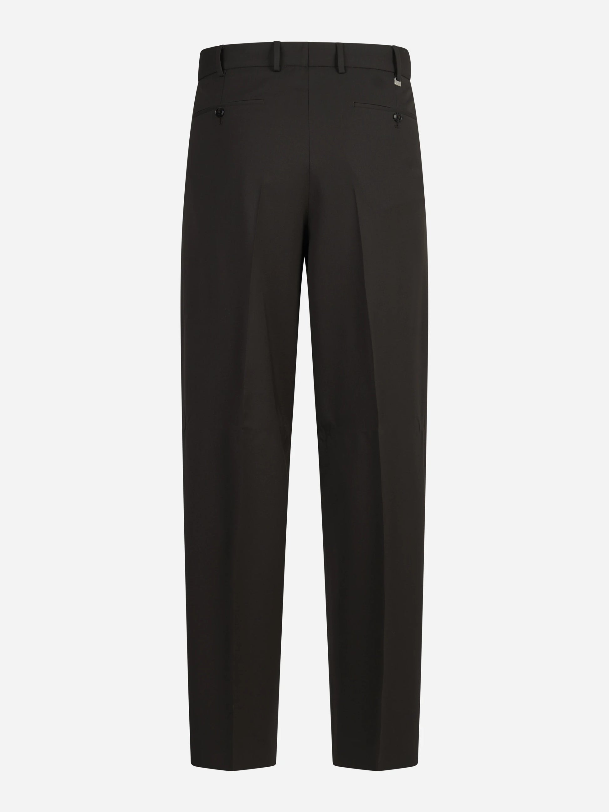 Pantalone Wide bi-stretch testa di moro - vista posteriore