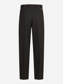 Pantalone Wide bi-stretch testa di moro - vista posteriore