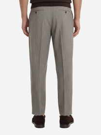 Pantalone loose fit Dandy in lana beige