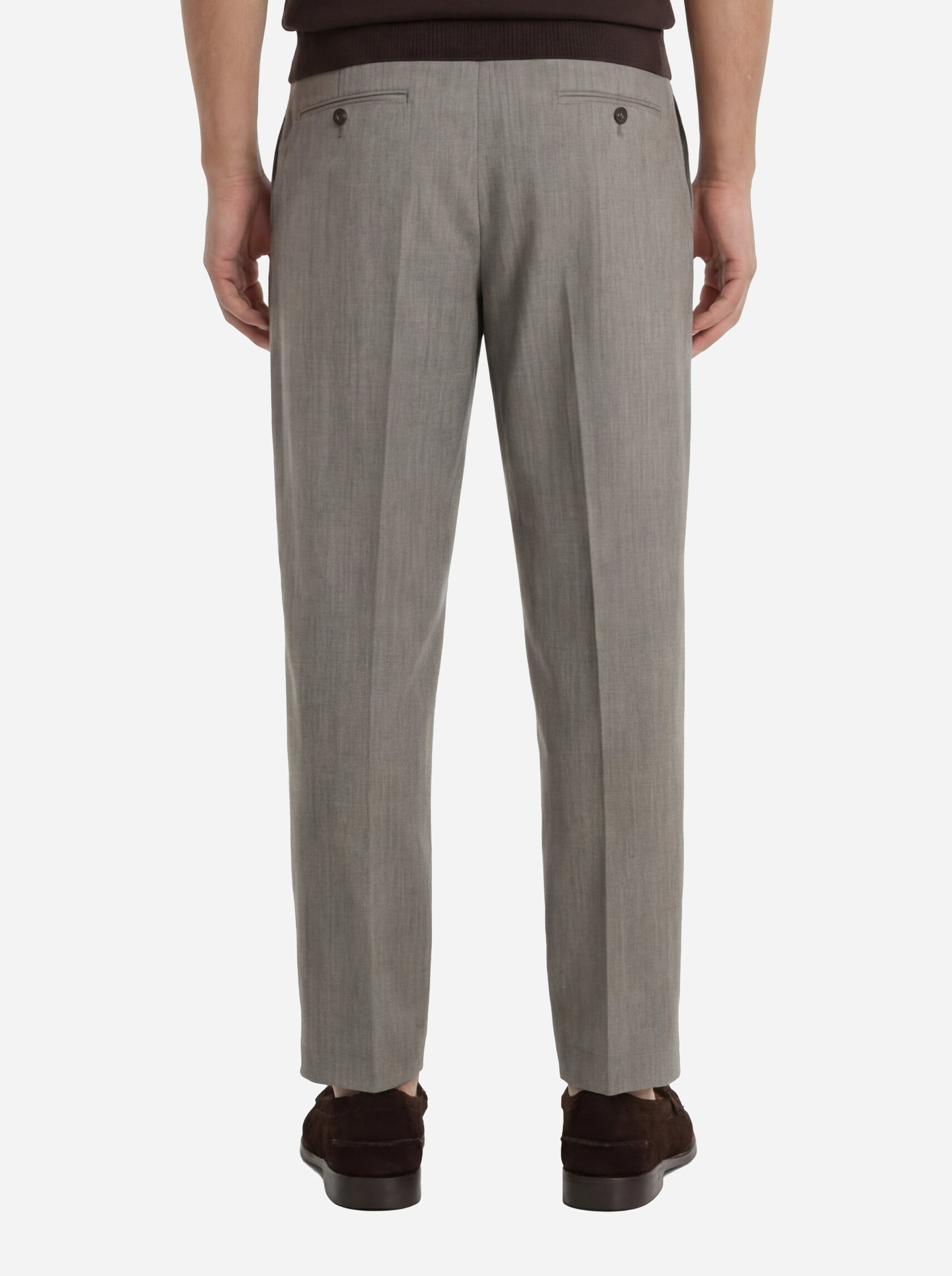Pantalone loose fit Dandy in lana beige